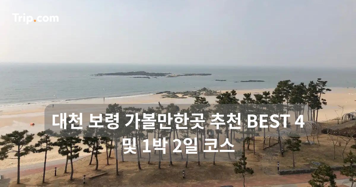 대천 보령 가볼만한곳 추천 BEST 4 및 1박 2일 코스 | 트립닷컴