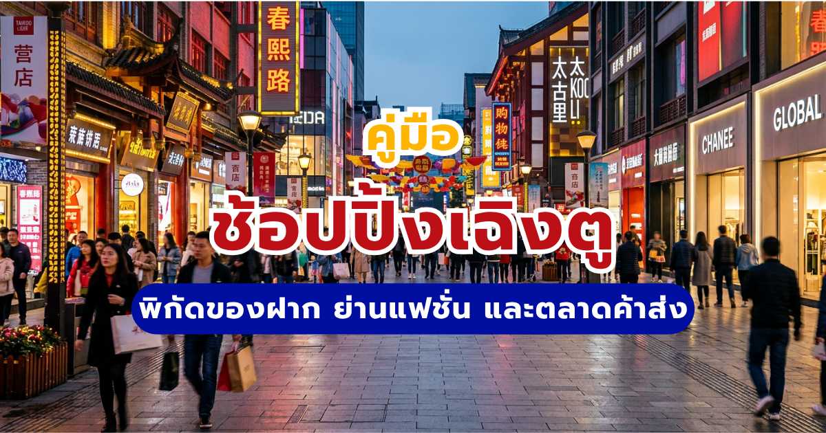 คู่มือช้อปปิ้งเฉิงตู 2569 พิกัดของฝาก ย่านแฟชั่น และตลาดค้าส่ง | Trip.com