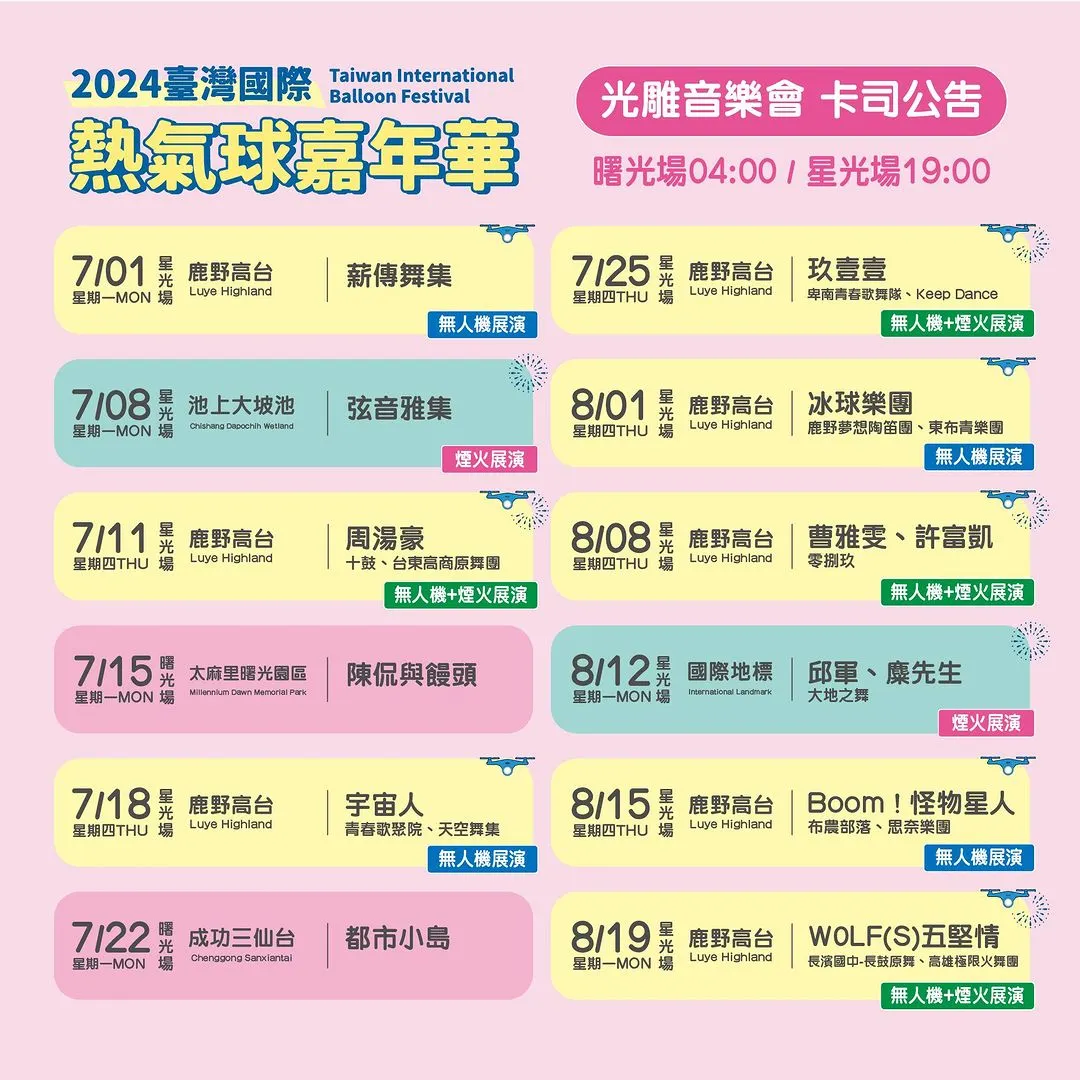 2024台灣國際熱氣球嘉年光雕音樂會