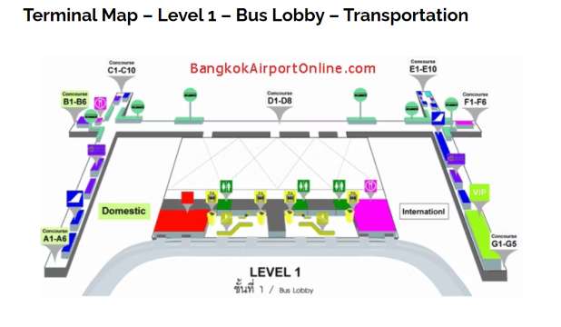 Bangkok Airport Guide: Main Terminal Layou Level1