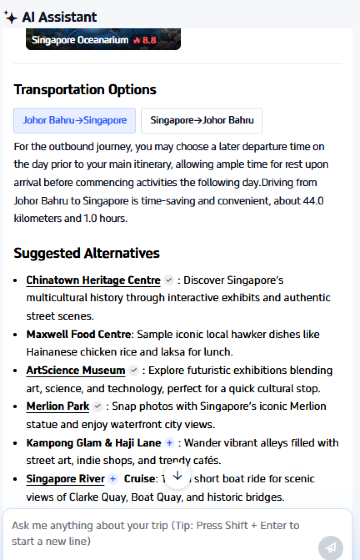 Singapore Intinerary 2