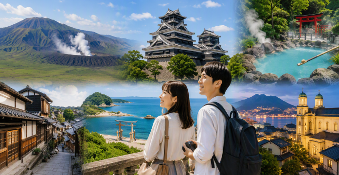 九州を旅する日本人