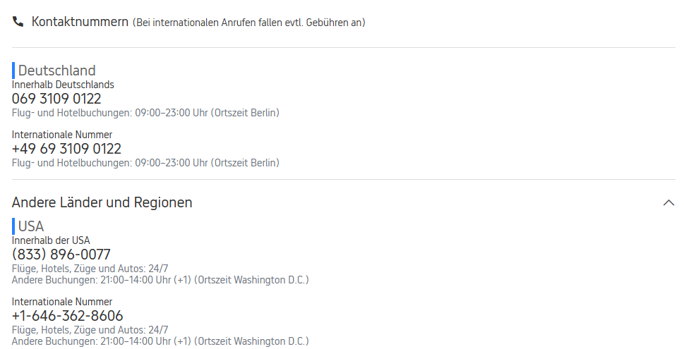 Trip.com Telefonnummer