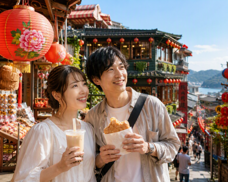 台湾旅行の日本人夫妻