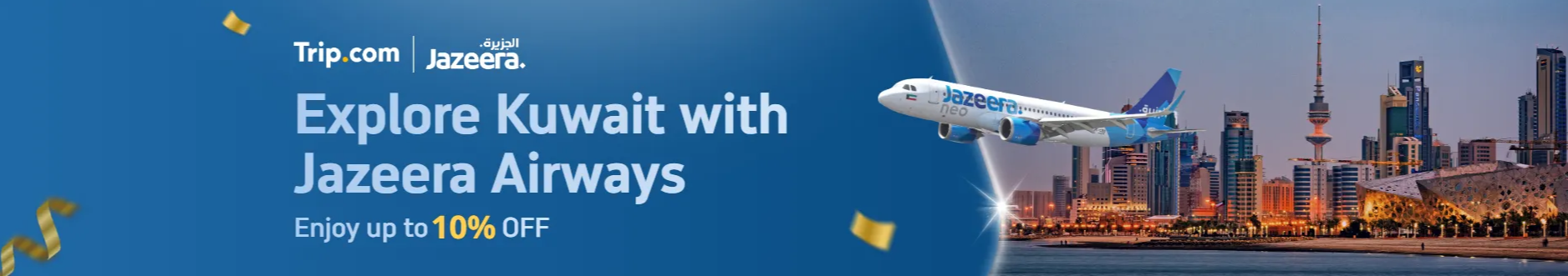 Trip.com Promo Code: Trip.com x Jazeera: Explore Kuwait – Up to 10% Off Flights