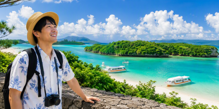 石垣島旅行の男性