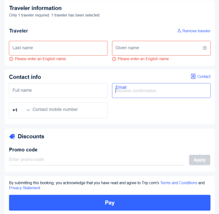 How to Buy Your Tokyo DisneySea Tickets on Trip.com? | Fill in the Traveler & Contact Info