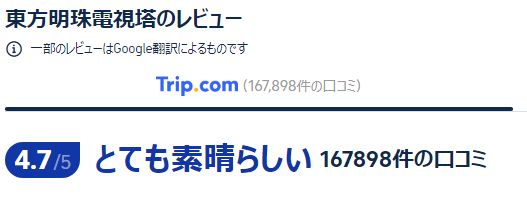 東方明珠電視塔のレビュー