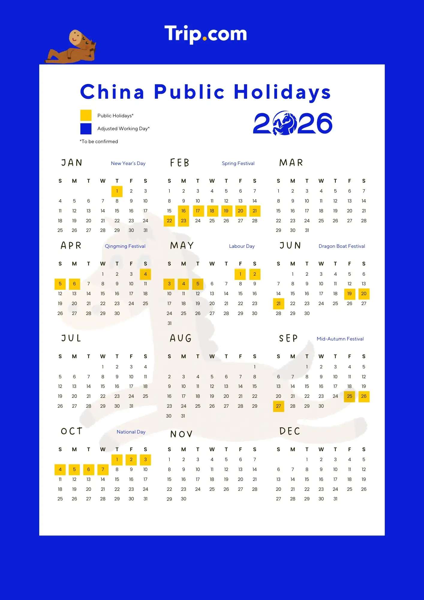 China Public Holidays 2026