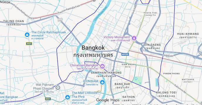 Бангкок на карте