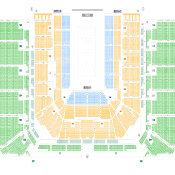GLION ARENA KOBEの座席図