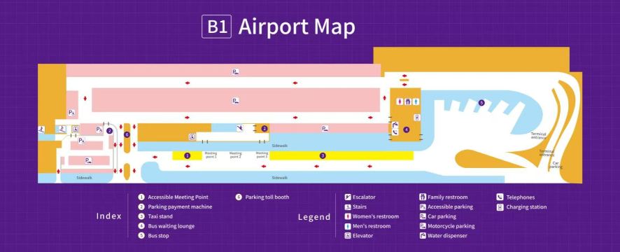 แผนผังสนามบินไทจง ชั้น B1