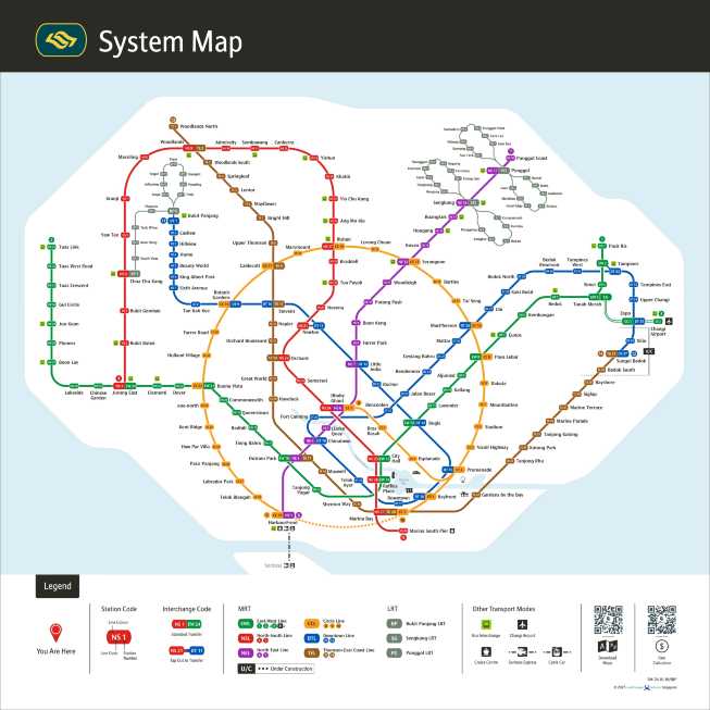Singapore MRT System Map