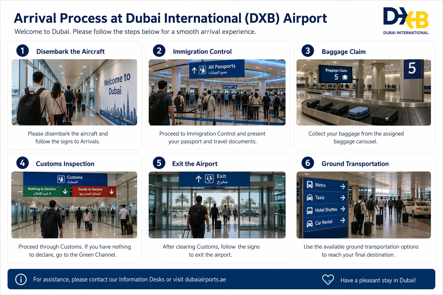 Arrival Process at Dubai International (DXB) Airport