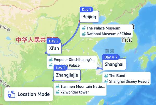 China itinerary planning