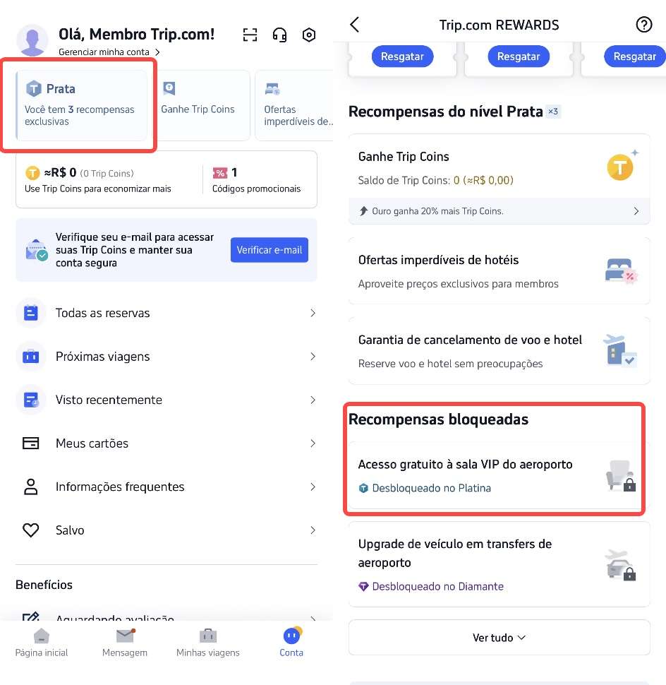 Verifique seu nível de associação