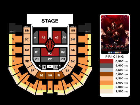 ราคาและแผนผังบัตรคอนเสิร์ต JASP.ER