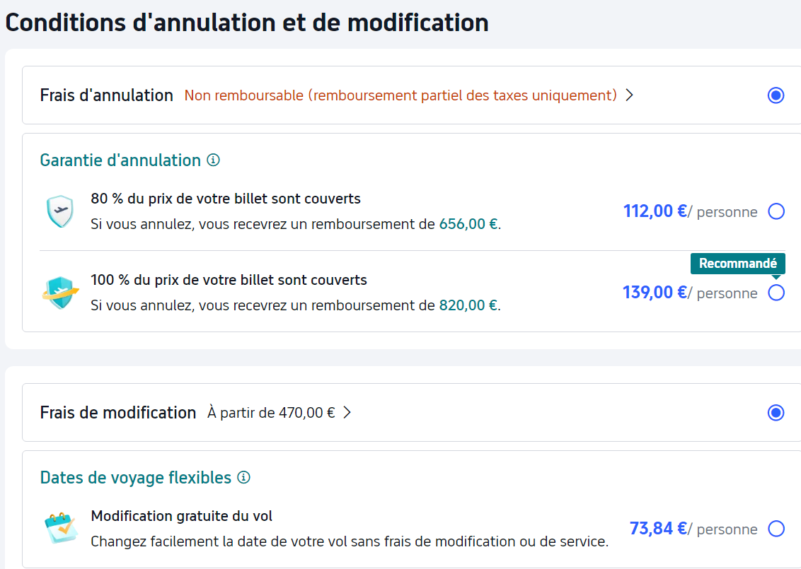 Ajouter une assurance via Trip.com