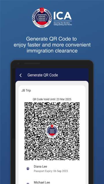 QR code MyICA Mobile App