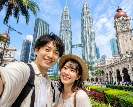 マレーシアを旅する日本人カップル