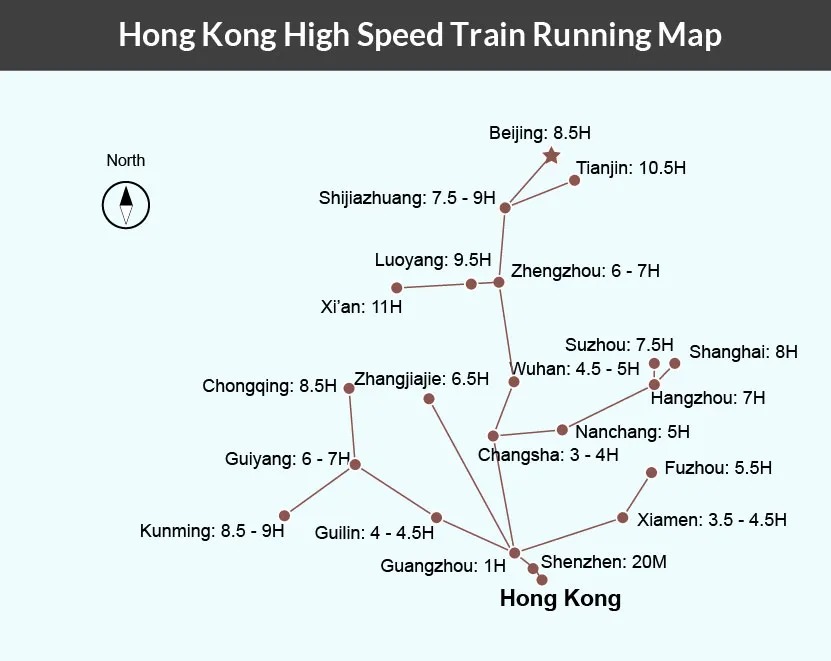 Hong Kong high speed rail map