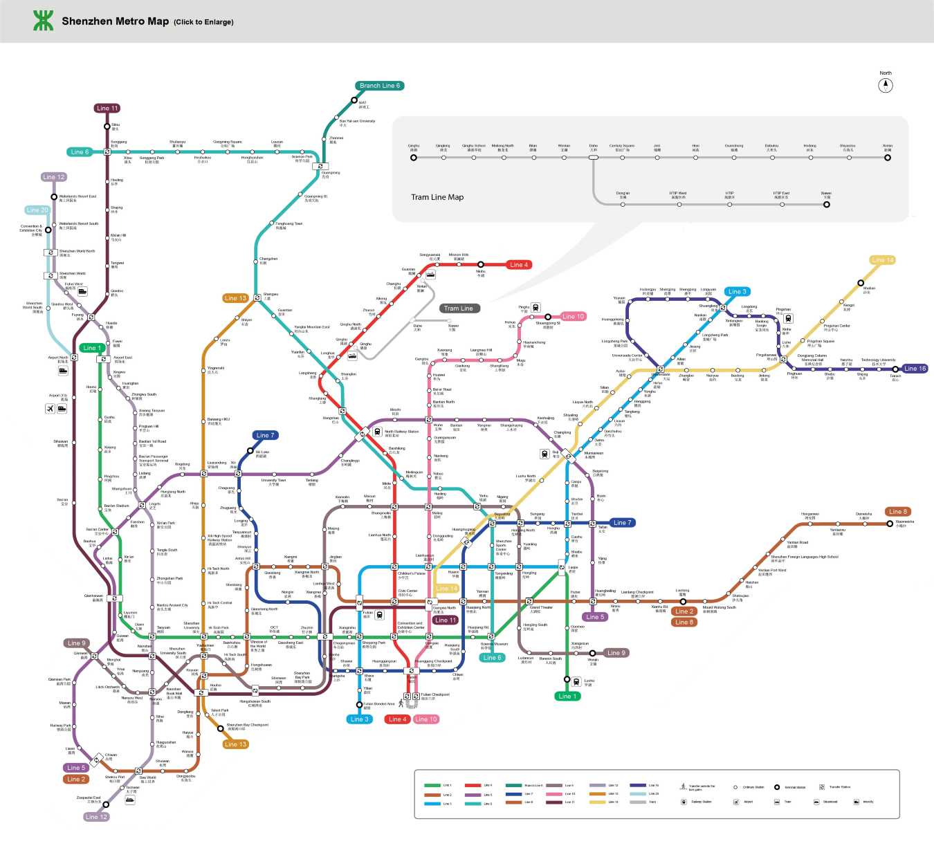 แผนที่รถไฟใต้ดินเซินเจิ้น