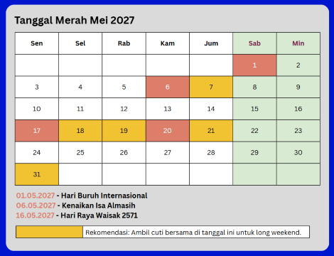 hari libur nasional 2027 mei