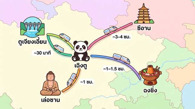 แผนที่รถไฟเฉิงตู