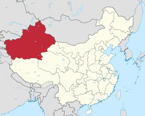 Xinjiang Location Map