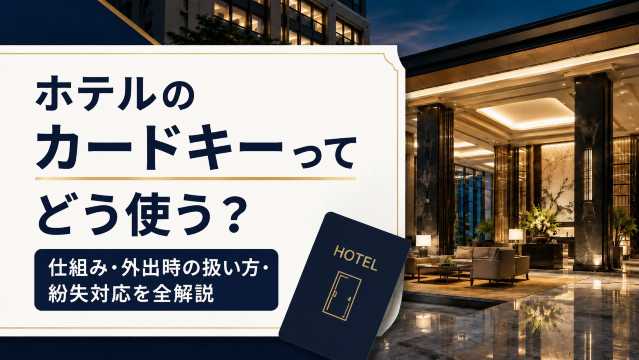 ホテルのカードキーってどう使う？仕組み・外出時の扱い方・紛失対応を全解説