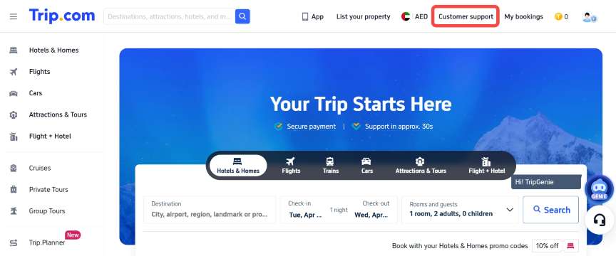 Trip.com Customer Service