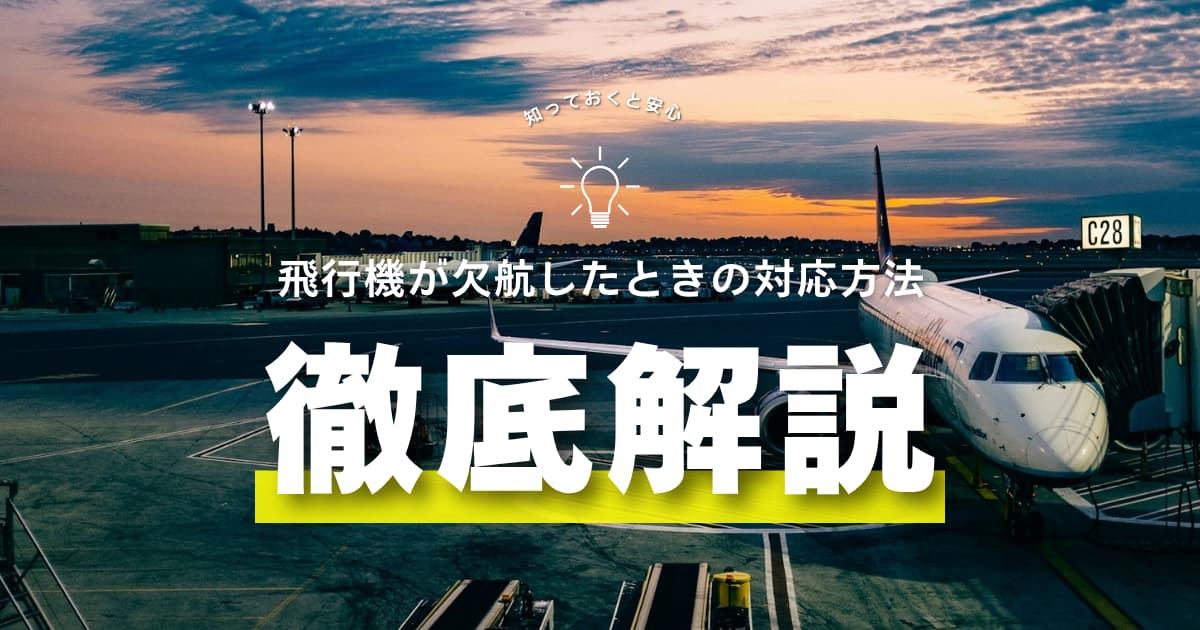 飛行機が欠航になったらどうする？払い戻し・代替便の手配など徹底解説