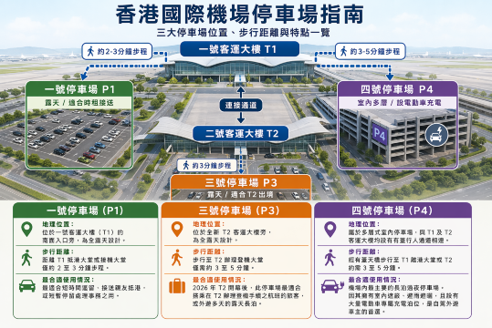 香港機場三大停車場指南