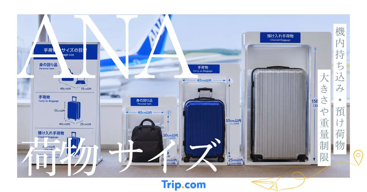 ANAの荷物サイズを徹底解説！機内持ち込み・預け荷物の大きさや重量制限まとめ