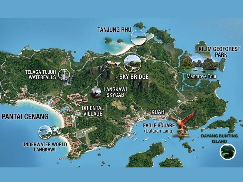 Langkawi Tourist Map
