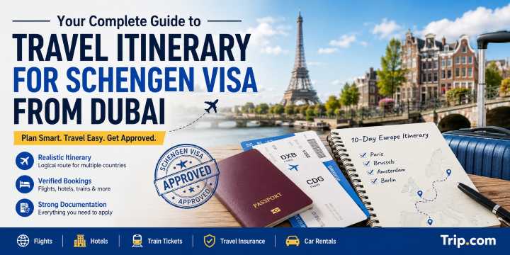 Travel Itinerary for Schengen Visa from UAE | Trip.com