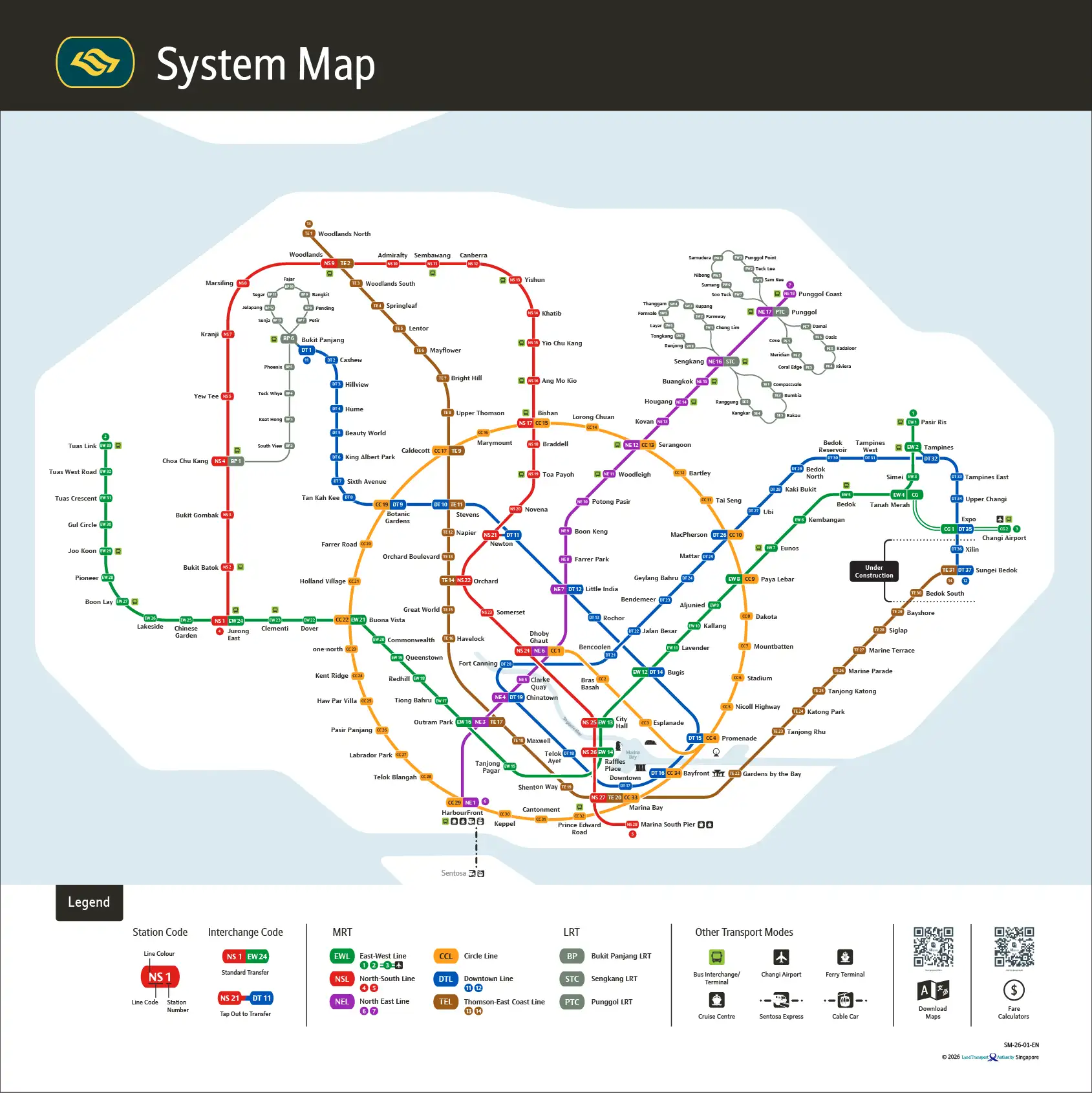 Singapore MRT Map 2026