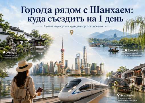 Города рядом с Шанхаем 2026: куда стоит съездить на 1 день и что можно пропустить