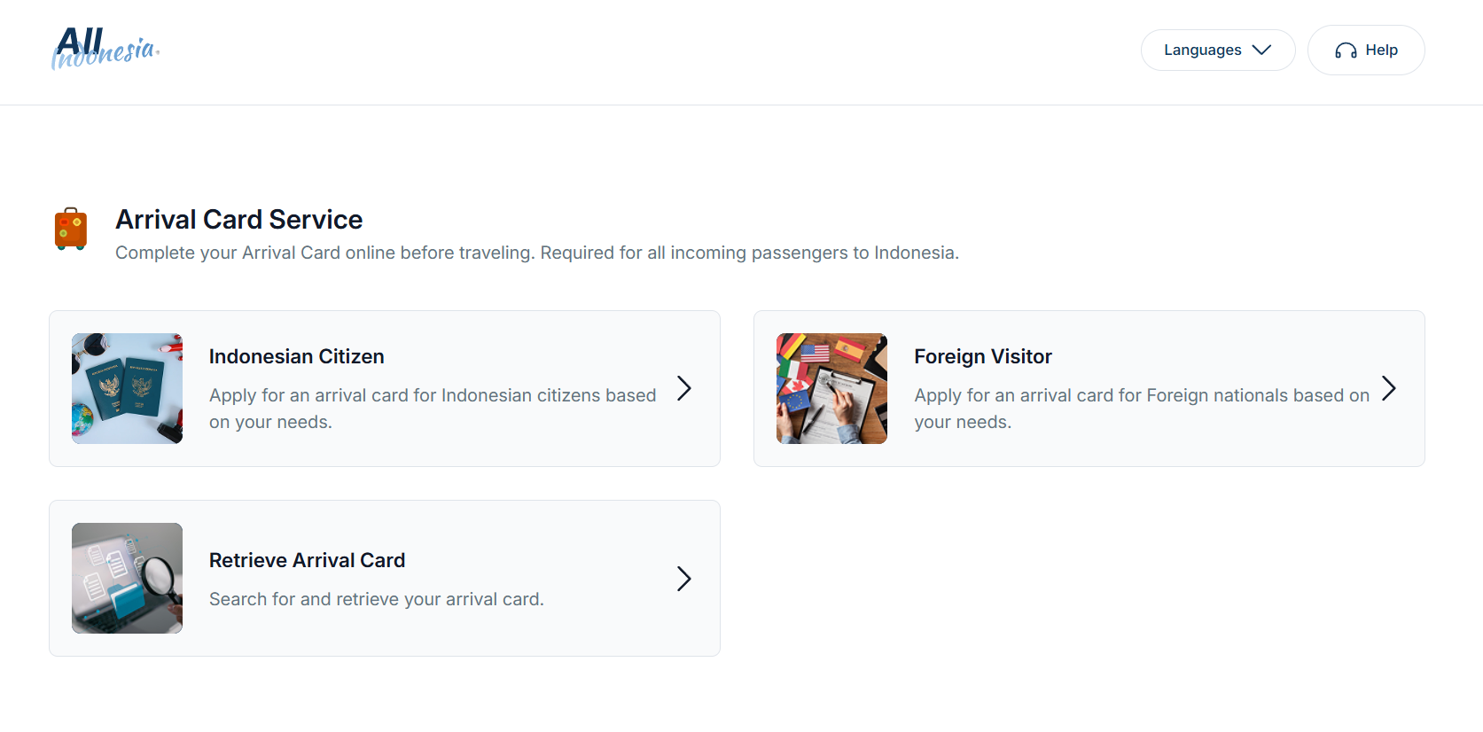 arrival card indonesia