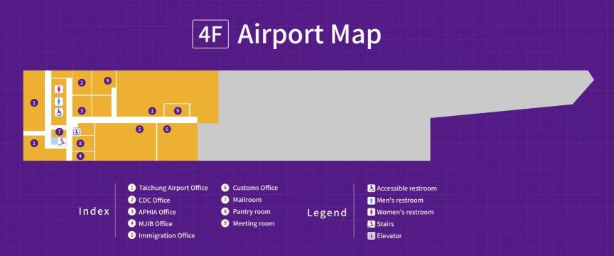 แผนผังสนามบินไทจง ชั้น 4