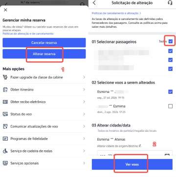 Como alterar um voo pelo app da Trip.com