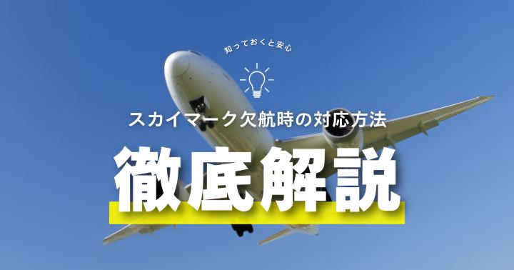 スカイマーク欠航時の対処法まとめ｜振替・払い戻し・WEB手続き