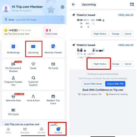 Trip.com Baggage Allowance Steps 1-2