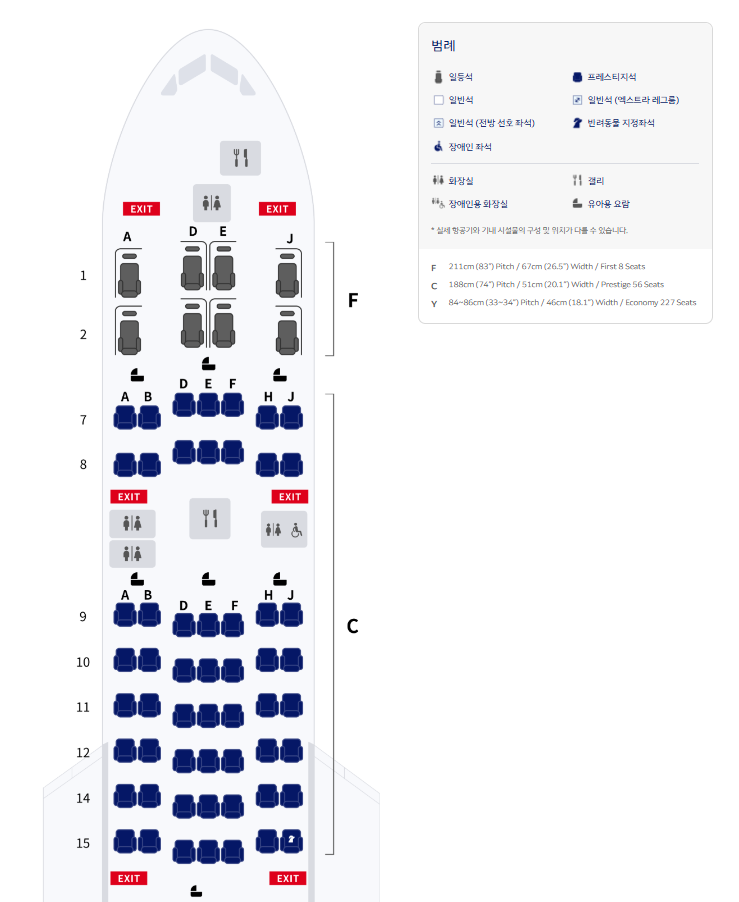 비행기 좌석 번호