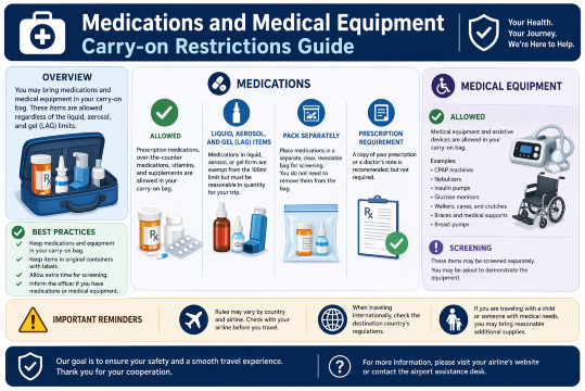What Are the Medication and Medical Equipment Rules for Carry-On Bags?