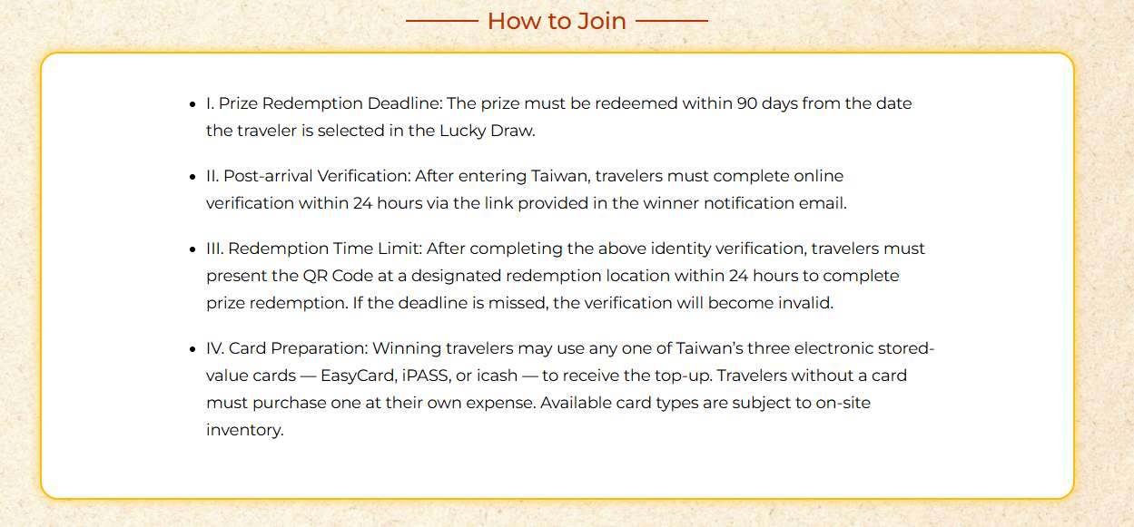 How to Register and Join the Taiwan Lucky Draw