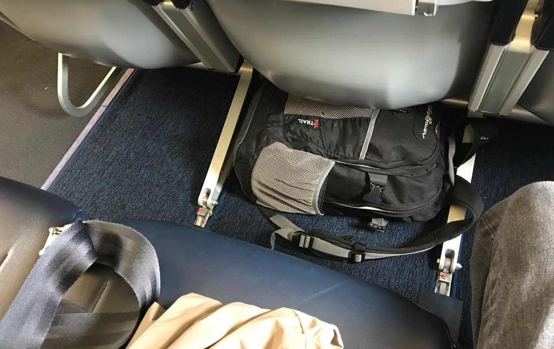 Personal Item Size | Under-seat space
