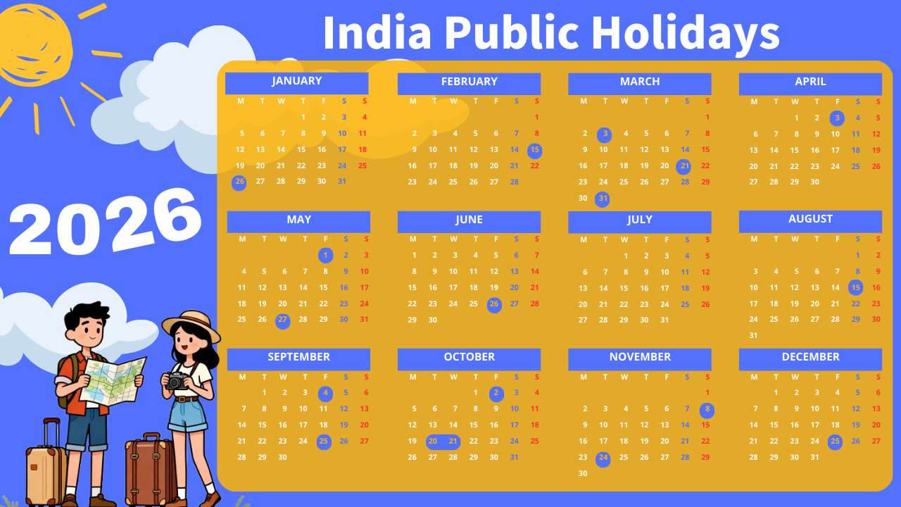 2026 India Public Holiday Calendar
