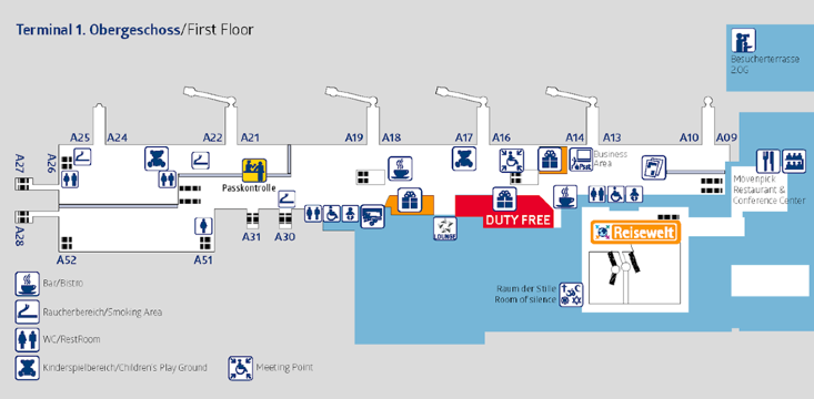 ニュルンベルク空港2階