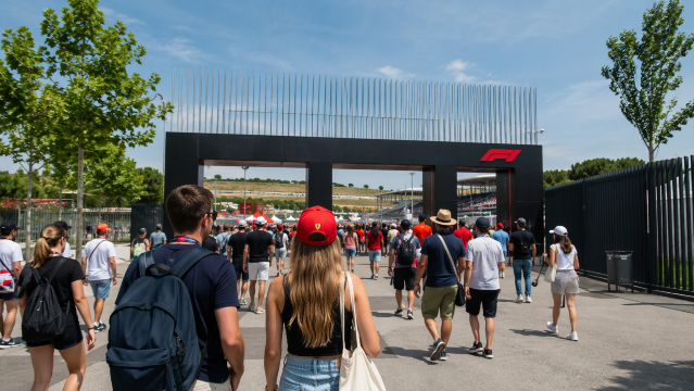 Entering Madrid F1 Circuit